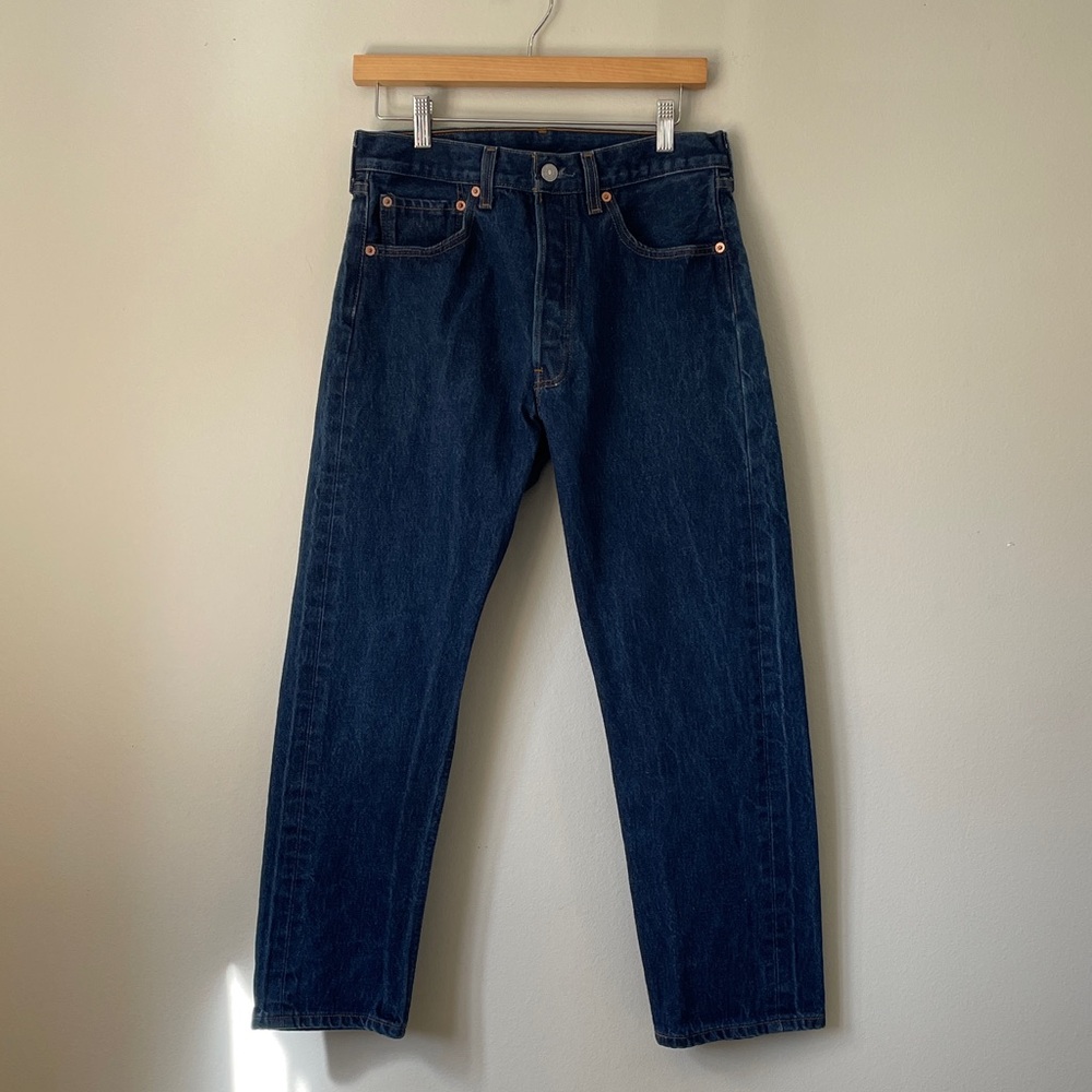 Levi's Dark Blue 501xx Straight Jeans 32 x 30